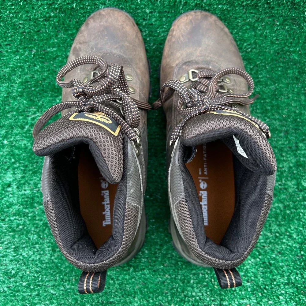 Timberland Mens Mt. Maddsen Waterproof Hiking Boots Brown Leather TB12730 Size 8